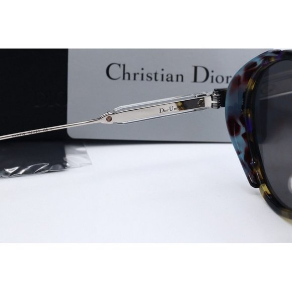 New Christian Dior Umbrage 0X8TW Round Havana Sunglasses Grey Green Mirror Lens- - Picture 7 of 11